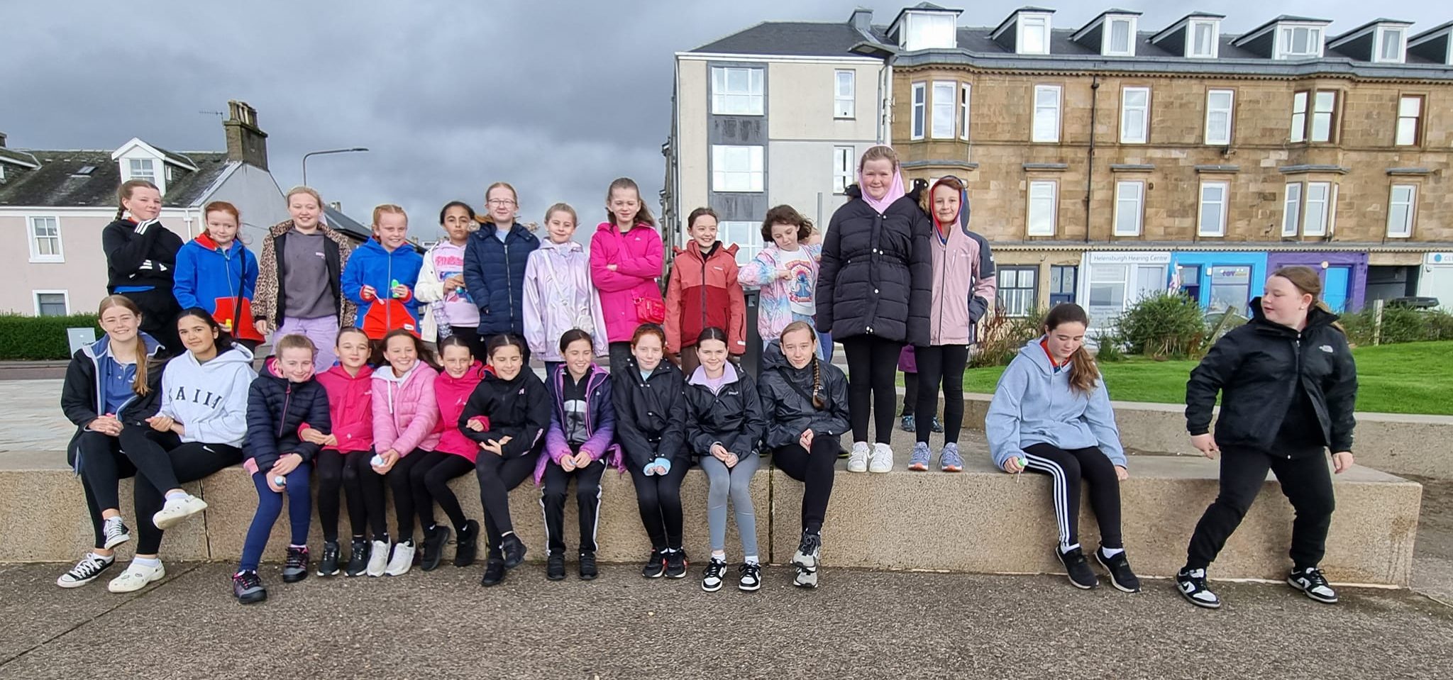 12th Clydebank Girl Guides pose for a photo in Helensburgh